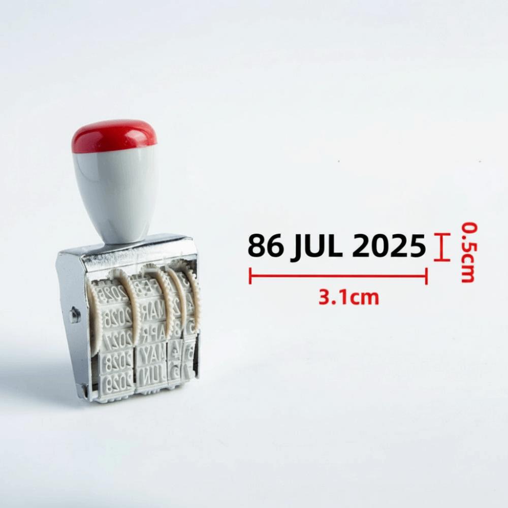 Practical Self-Inking Rubber Date Stamp Vintage Date Rotating Stamp Sealing Stamp Style 2