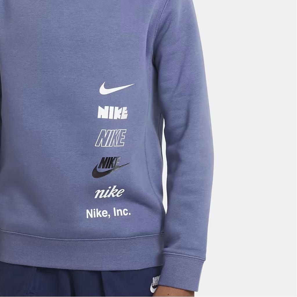 Nike Kids Sports Training Casual Crewneck Sweatshirt Kids sweatshirt Blue DX5162-491