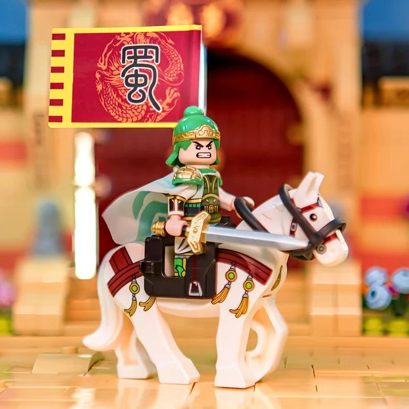 Building Block Man Figurine Three Kingdoms Zhuge Liang Armor Version Lu Bu Children's Assembly Toy Boy Holiday Gift Collection