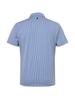 WIDEANGLE Co Mono Pinstripe Polo Shirt M_Blue