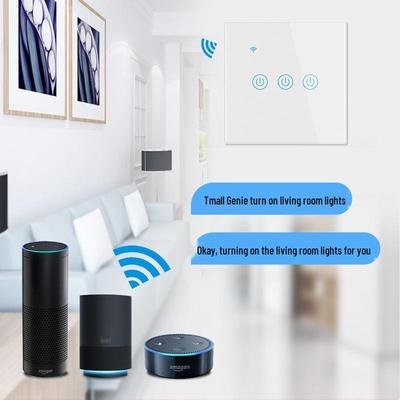 Tuya WiFi Smart Home Light Control Touch Switch - US & EU Standard, Voice-Enabled