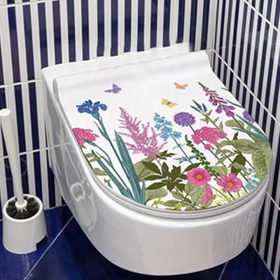 Adhesivo de Pared para Asiento de Inodoro 3D Arte Papel Pintado Calcomanías de Baño Autoadhesivo Removible Adhesivo para Tapa de Inodoro Accesorios de Decoración para el Hogar