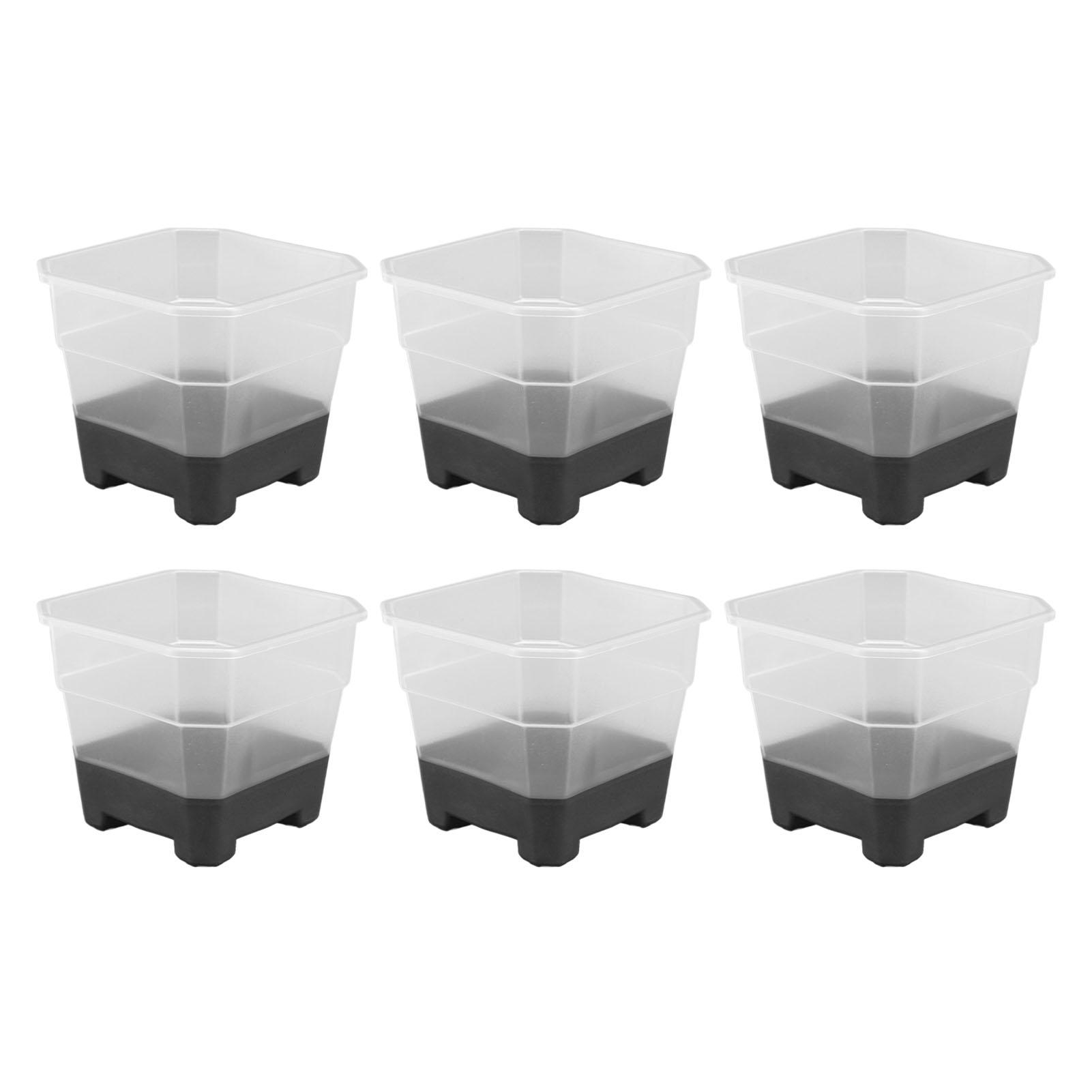 20Pcs Nursery Pot   Variety Pack Reusable Flower Plant Seed Pot Plastic Silicone   Transparent