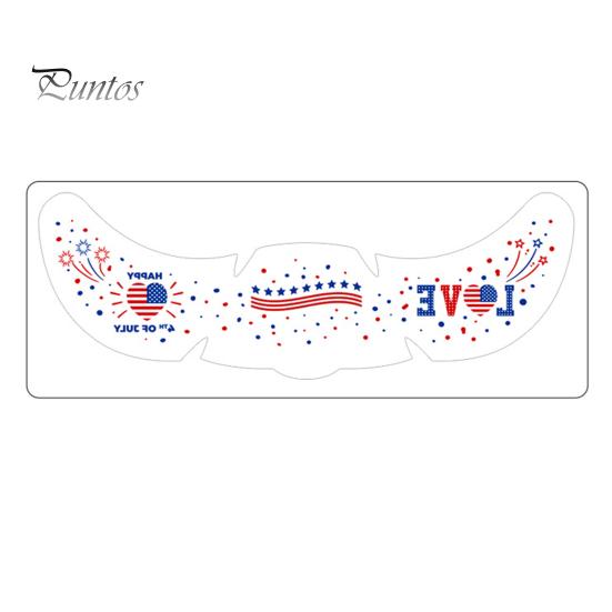 Holiday Tattoo Stickers Waterproof Freckle Tattoos Stickers, USA Flag Face for Independence Safe Skin Decals Day, Patriotic Temporary Body Art