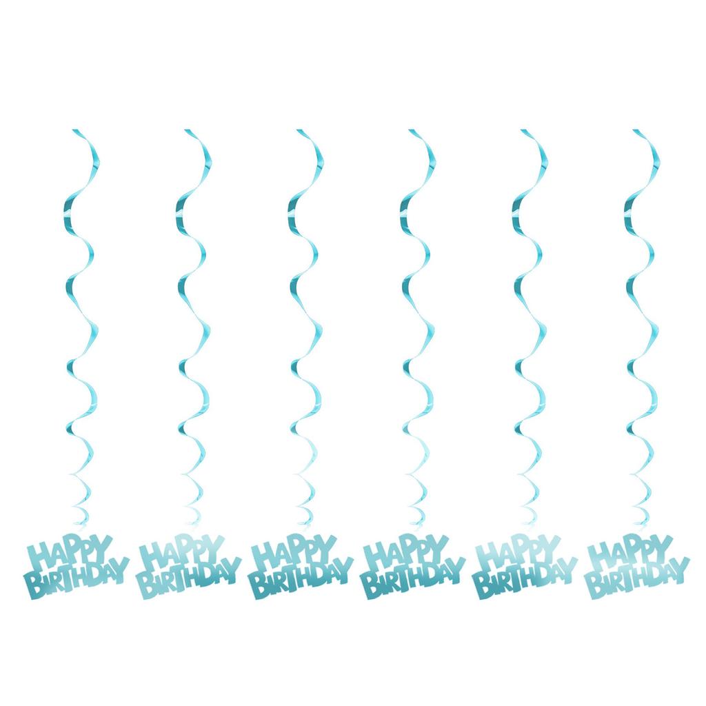 Pack of 6 Durable Reusable Spiral Hanging Decors Beautiful Spirals Hanging Decoration For Birthday And Party Settings