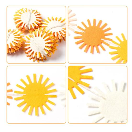 Banery Boho Słońce Pierwsza Podróż Wokół Słońca Dekoracje Urodzinowe Zestaw Girlandy Słonecznikowej z Filcu Boho Słoneczko Do Zawieszenia w Pomieszczeniu