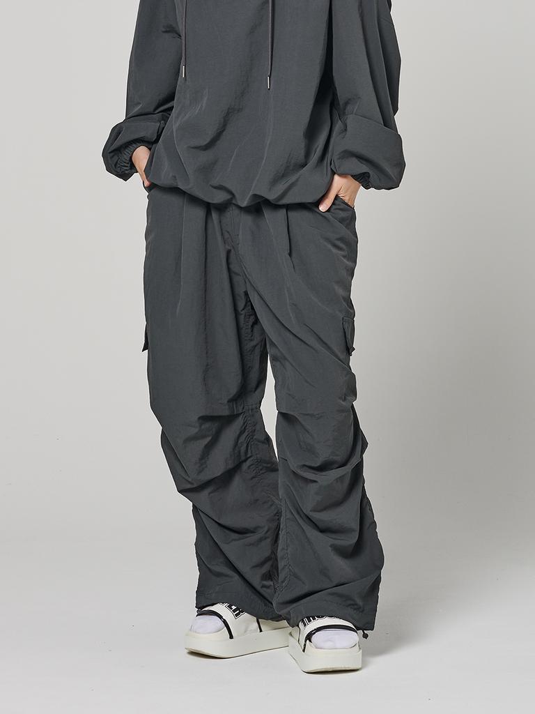 Akesi Wide Parachute Balloon Pants Charcoal