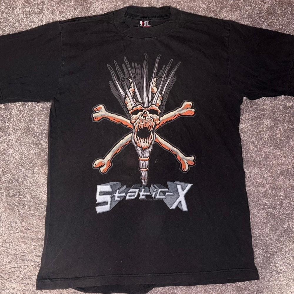 Ретро стиль Static X группа рок-музыка тур короткий рукав футболка KV39627 Унисекс футболка XXXL