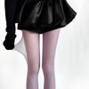 White Floral Jacquard Tights for Girl Spring Summer Ins Cute Lace Bottom Lolita Stockings Thin Pure Charming Pantyhose for Women