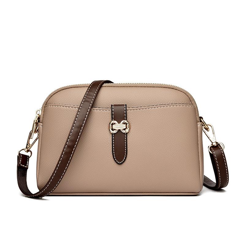 Women's bag mobile phone bag new fashion soft leather women's mother bag shoulder messenger bag versatile delivery