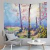 Painting Tapestry Rural Landscape Tapestry Trees Flowers Tapestry Creativity Art Tapestries Home Living Room Bedroom Dorm Decor
