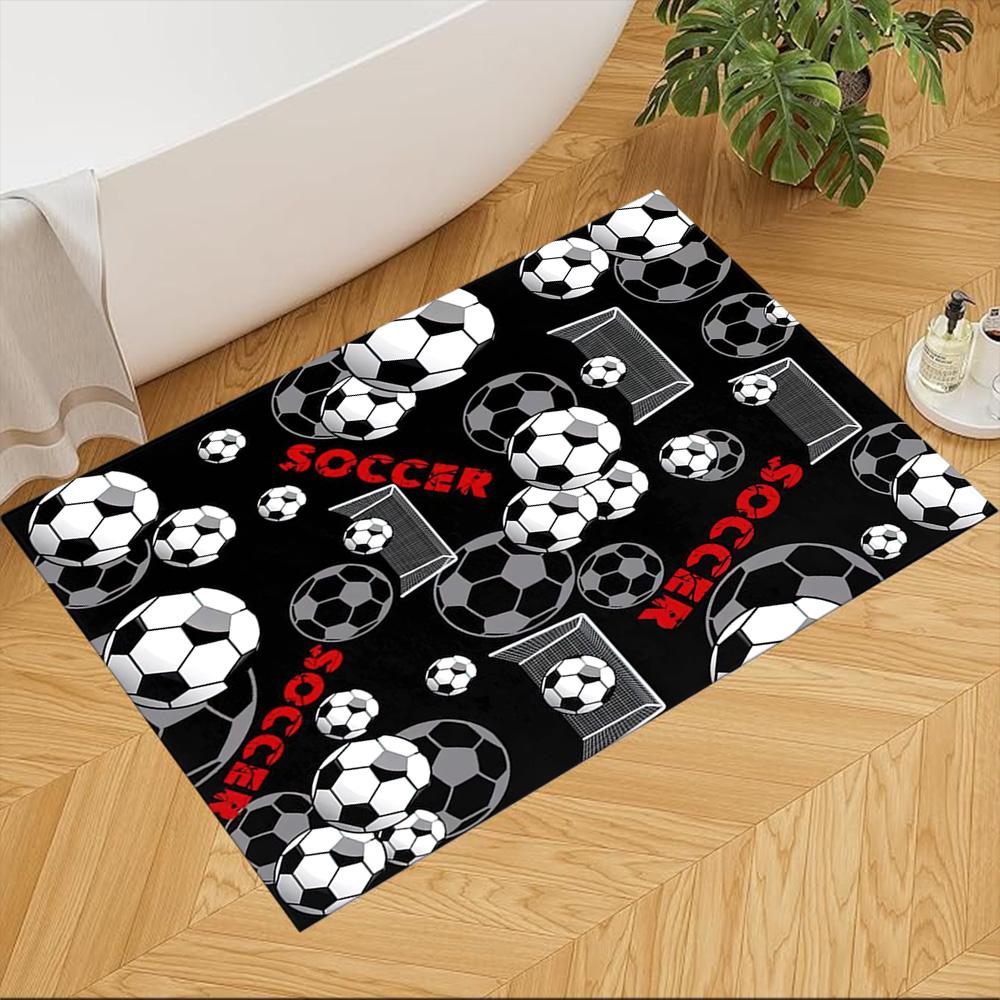 Soccer Pulse Art Splash Non-Slip Home Carpet Design for Office Decor Living Room Bedroom Gift