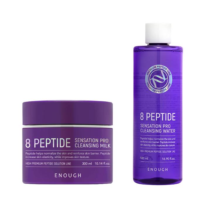 Enough 8 Peptide Cleansing Line (Water 500ml / Oil 200ml / Balm 100ml / Milk 300ml) (17 Options)