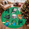 Minecraft Pattern Round Rug, Indoor/Outdoor Mat, for Picnic, Gameroom, Bedroom, Office, Living Room, Home Decor Carpet, Birthday Gift
