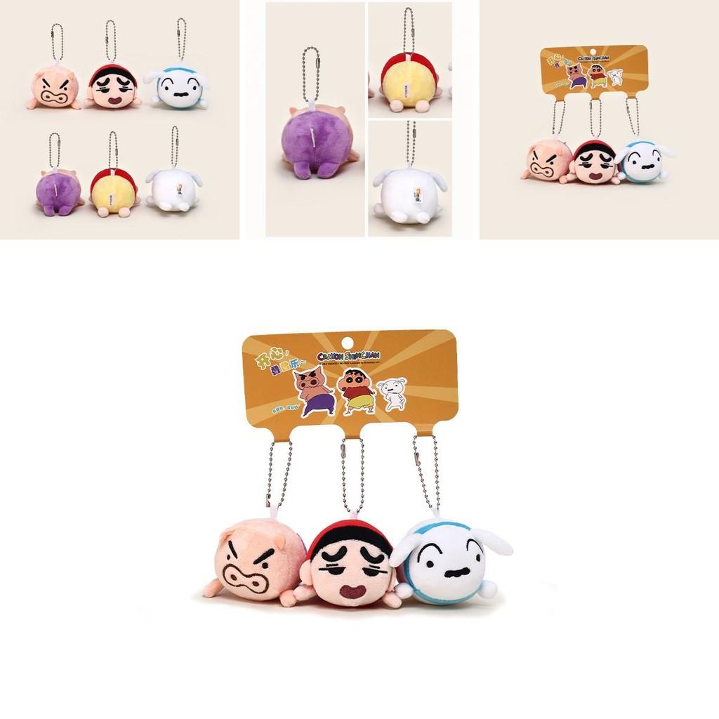 Crayon Shin Chan Plush Keychain Set With Stackable Characters For Kid And Collectors
