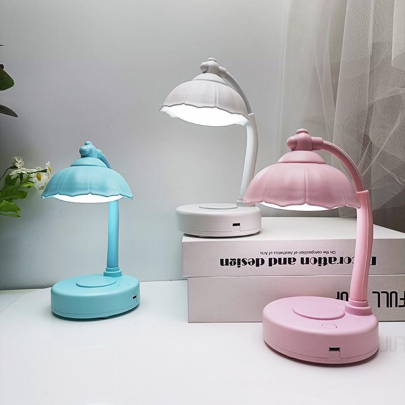 Flower Shaped Cute Usb Charging Desk Lamp For Childrens Manual Diy Charging Usb