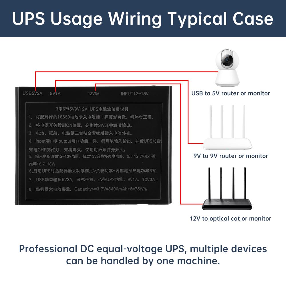 5V 9V 12V Output Power Bank Box for Cellphone Power Case Tablet 6x 18650 Battery UPS Uninterrupted Power Supply Electronic Kit