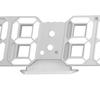 3D-Uhr, USB, digital, elektronischer Alarm, LED, mit Temperatur, für die Haushaltsdekoration, weißer Rahmen