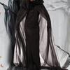 Halloween Cosplay Costumes Death Hell Witch Devil for Vampire Uniform Black Long Dress Glove Cloak Party Carnival Masque