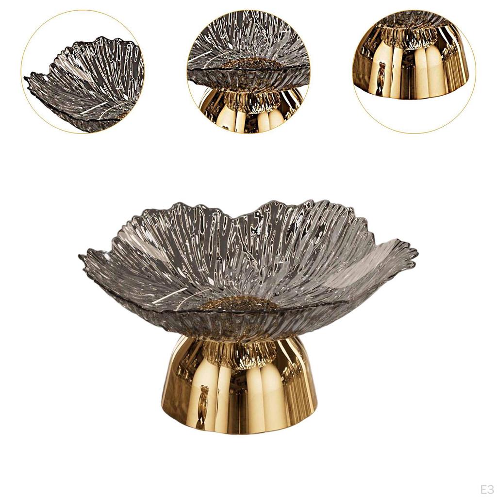 Decorative Pedestal Bowl Dish Holder Dessert Display Stand Decor Fruit Basket Serving Tray for