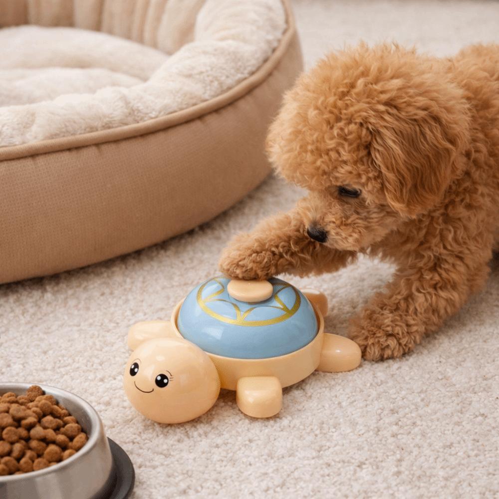 Funny Loud Sound Turtle Call Bell Non-slip Portable Dog Service Bell Cartoon Pet Interactive Toy Feeding Reminder
