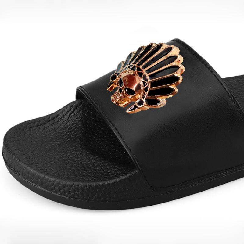 Neue Herren-Strandschuhe Flip-Flops Designer San Dal Rindsleder rutschfest abriebfeste Flip-Flops P1