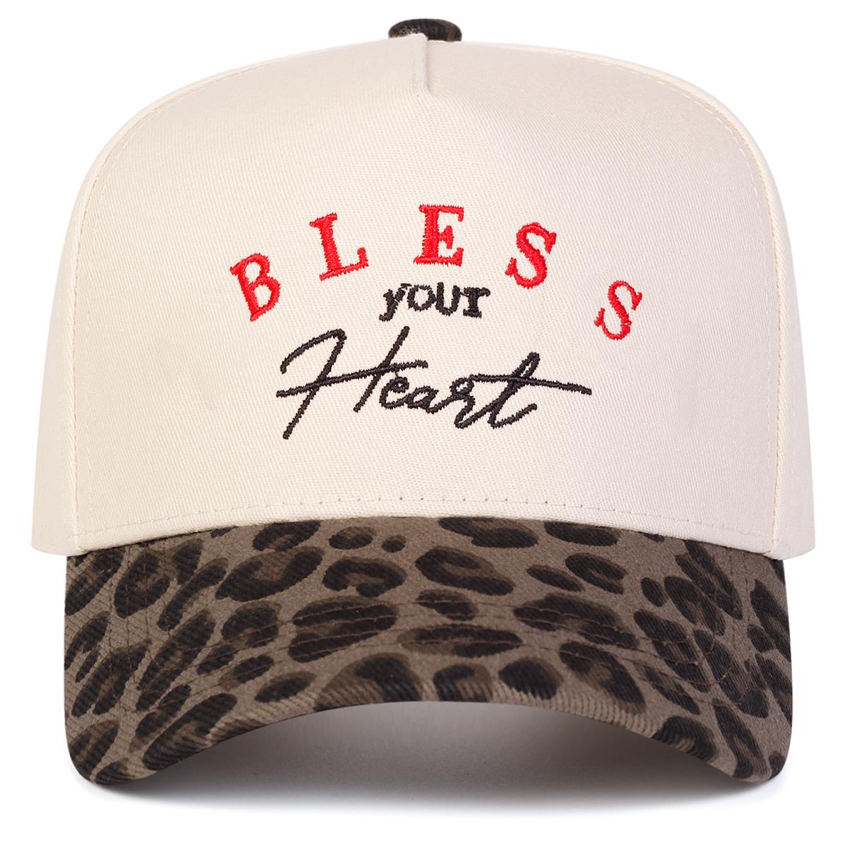 

Unisex BLESS YOUR HEART Embroidery Baseball Caps Spring Autumn Outdoor Adjustable Casual Hats Sunscreen Hat Sports Cap коричневый
