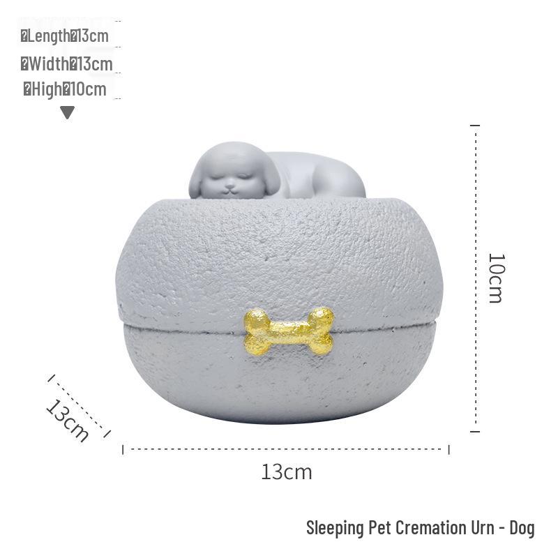 Pet Memorial Resin Urn for Cat and Dog Cremation Ash Storage