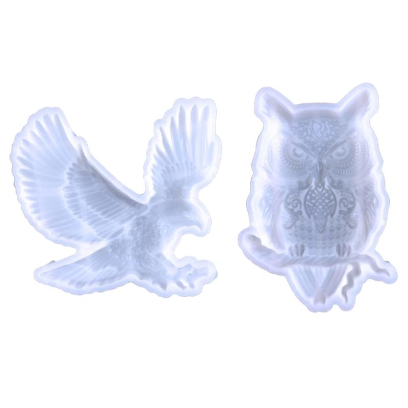 Flying Eagle Owls Animal Silicone Molds for Wall Hanging Door Decoration Cabinets Ornament Home Office Craft Art Decor
