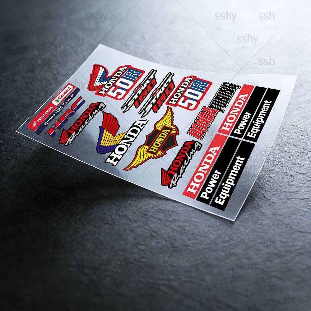 ARA1 For HONDA Reflective Motorcycle Stickers, 3M Safety Warning At Night In the Dark Scooter Helmets