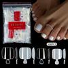 500Pcs Clear Nature Press On Toenails Gel Toe Nail Tips Full Cover Press On Toe Foot Nails Acrylic False Nail Art Manicure Tool