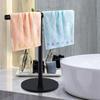 Bathroom Hand Towel Holder Stand T-Shape Stainless Steel Towel Bar Rack Bathroom Kitchen Vanity Countertop Storage Organizer