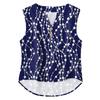 Women's Casual, Loose-Fitting, Printed, Sleeveless Linen Blouse