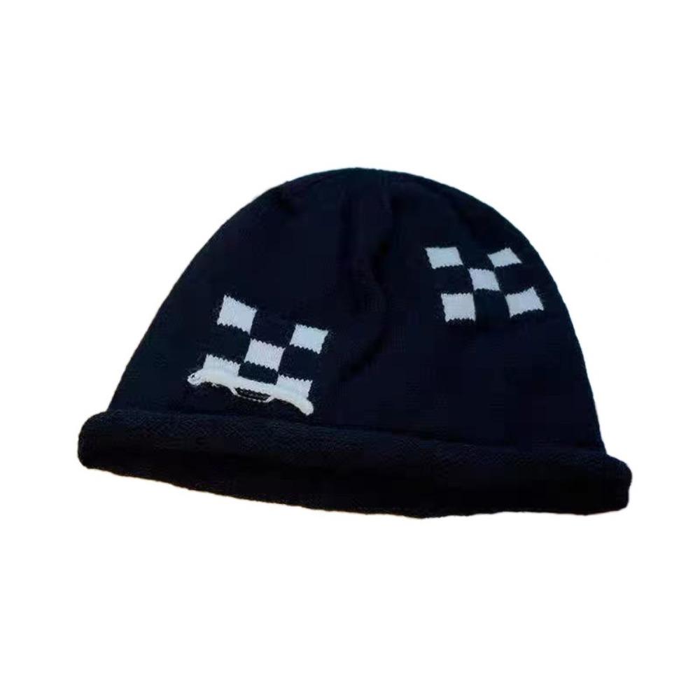Keep Warm Drawstring Knitted Hat Warm Cold Proof Pullover Cap Plush Ear Protection Hat Cold Weather