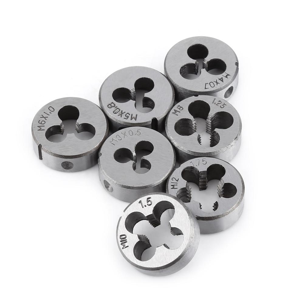 8PCS Screw Die & Wrench Spanner External Thread Processing Tapping Hand Tool Kit