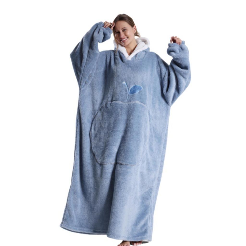 Lazy Blanket, Outdoor Cold-proof Hooded Blanket, Home Wear, Long-sleeved, Thick Blanket