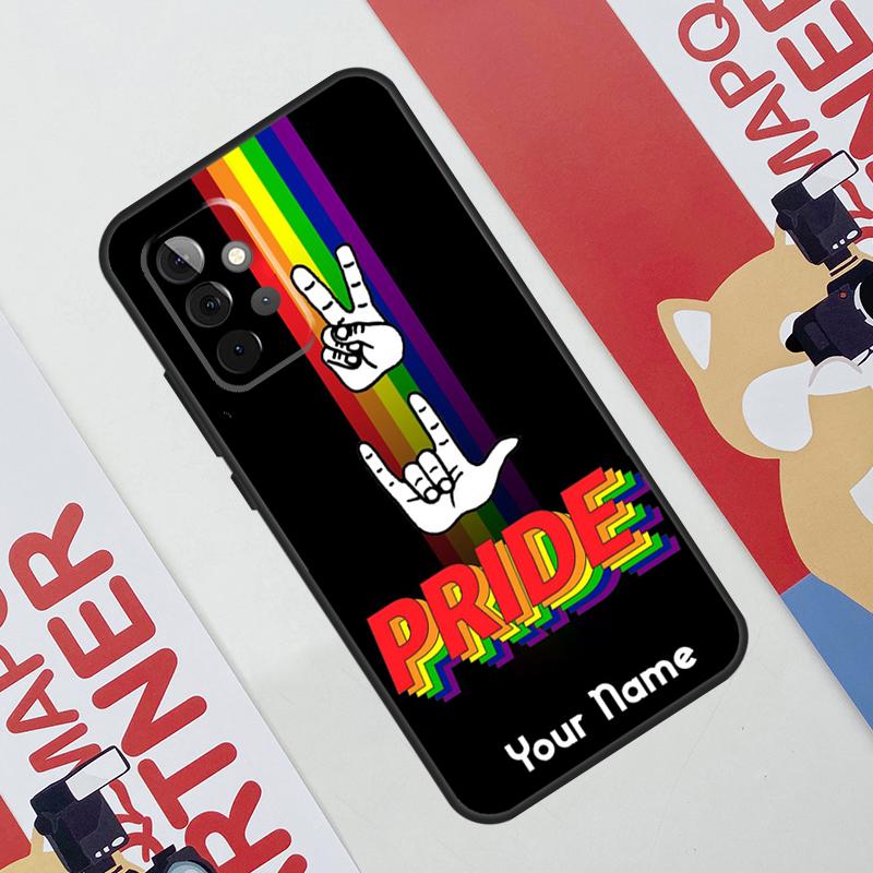 Lgbt Pride Personalised  Name Phone Case For Samsung Galaxy A53 A33 A23 A13 A52 A32 A22 A12 A51 A71 A14 A24 A34 A54 A21S