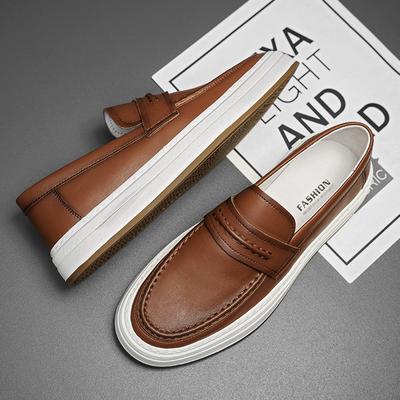 Hochwertige Herren Formelle Business Schuhe Marke 2025 Neu Büro Walking Rutschfest Kleid Slipper Lässige Leder Slipper Fahrschuhe