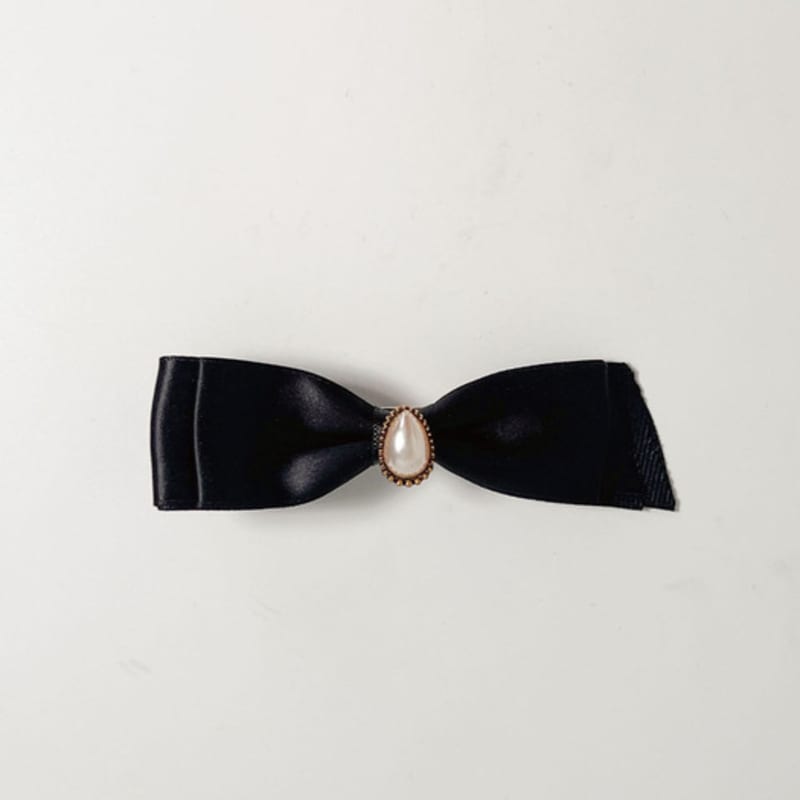 objet213 Classic pearl ribbon hair pin