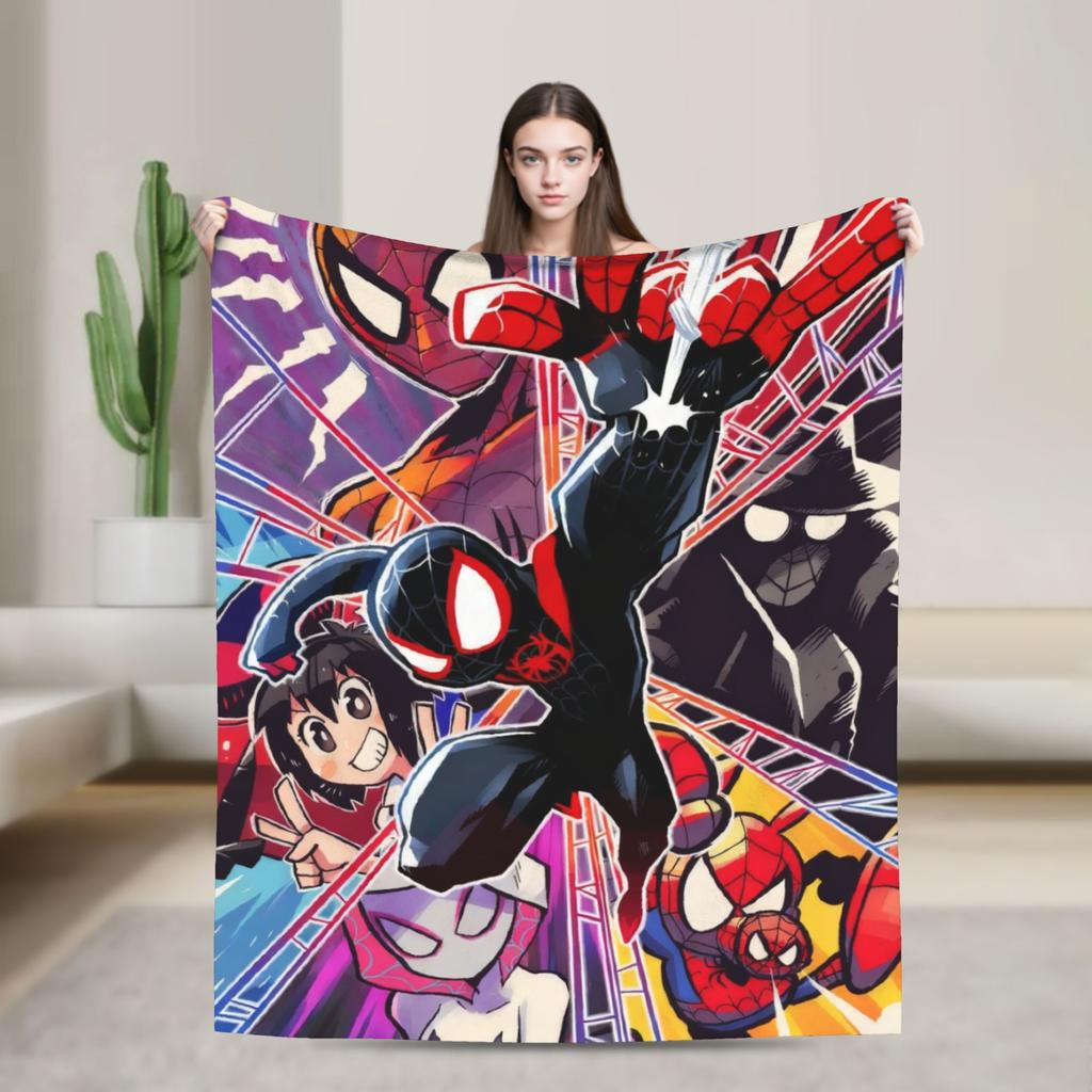 Spidey And His Amazing Friends Blankets Super Soft Funny Plush Throw Blanket For Chair Sofa Bed Flannel Bedspread Bed Cover