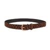 Womens Cheetah Animal Pattern Belt With Metal Pin Buckle For Casual Wear
