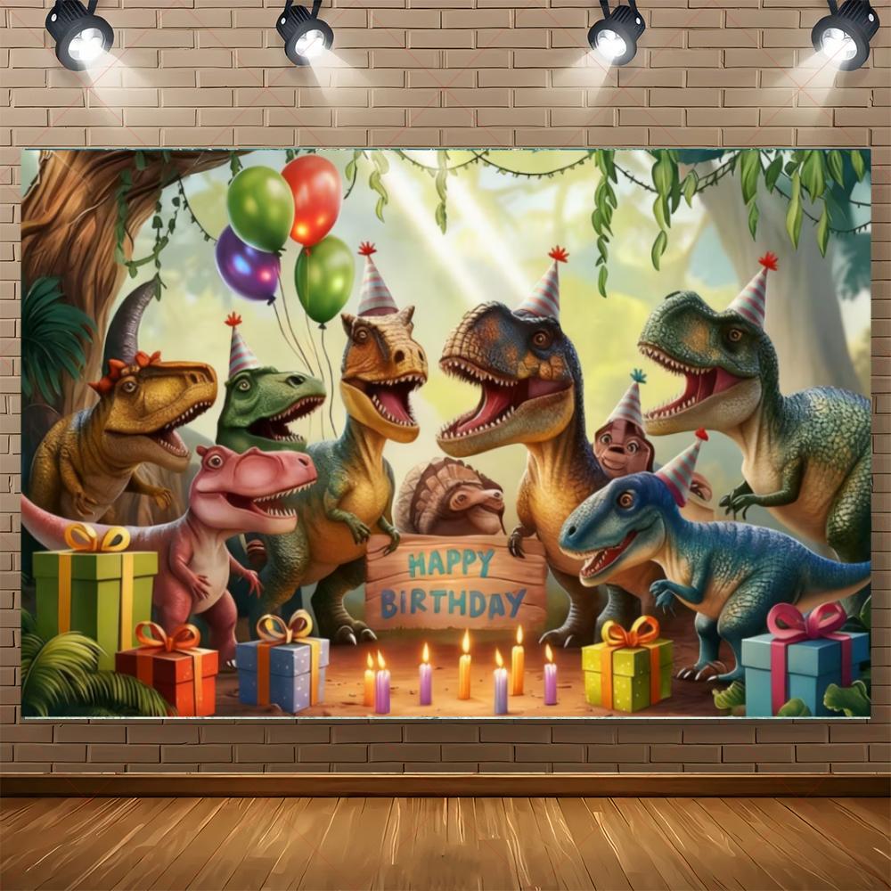 Jurassic Dinosaur Theme Birthday Party Decorations Backdrop Dinosaur Jungle Supplies Background Poster Photography Prop Kid Gift