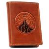 Large men's leather wallet with embossed zodiac sign - Peterson