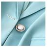 Blu Donna Blazer e Giacca Entallato da Ufficio Slim Abiti da Donna