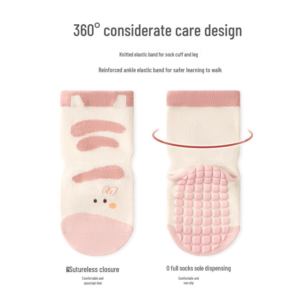 Minliu Non-slip Baby Socks - Cute Indoor Anti-slip Walking Socks for Infants and Toddlers
