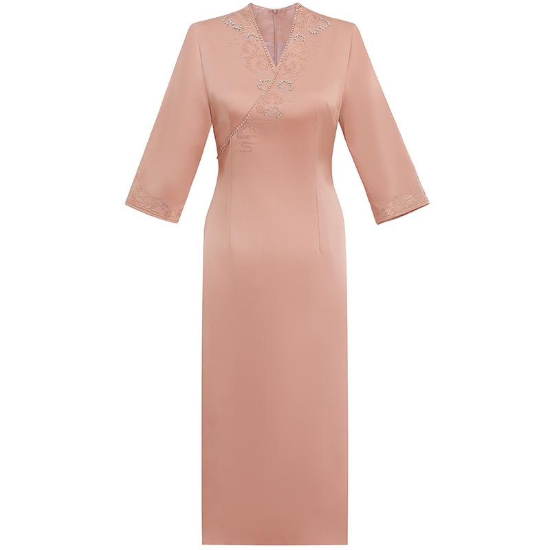 Elegant Spring Dress for Middle-Aged and Elderly Women Buy cheaply on Joom