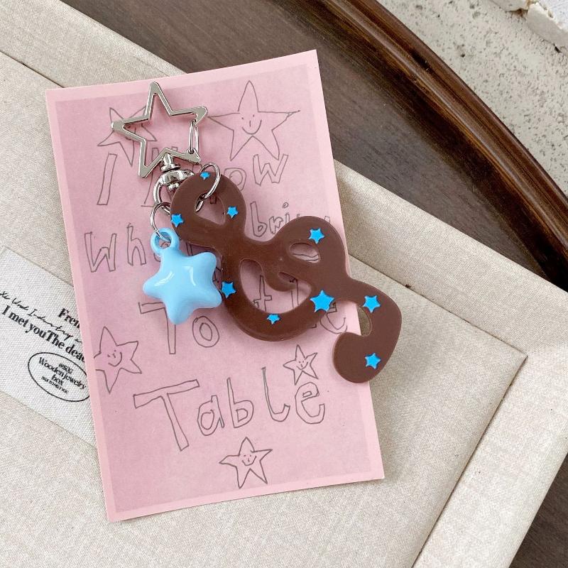 Creative Music Note Acrylic Keychain Star Design Backpack Hanging Ornament Cute INS Fashion Accessory