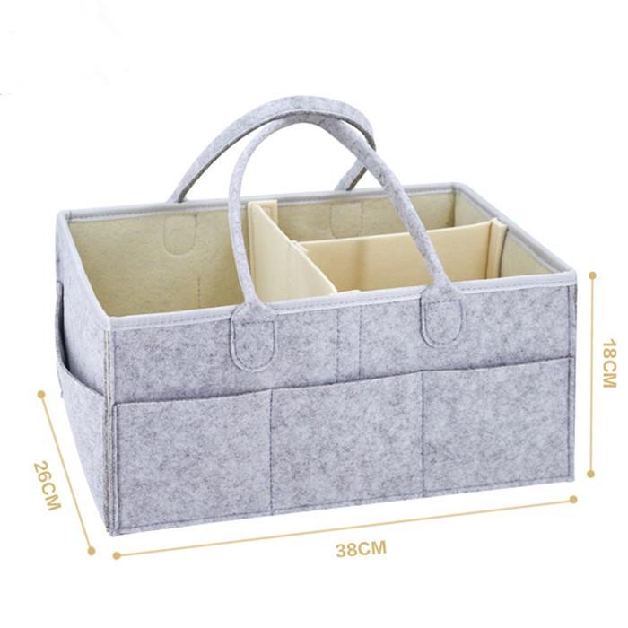 Customizable Large Capacity Felt Diaper & Storage Bag