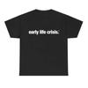 Tricouri Unisex Femei Nettspend Criza Vieții Timpurii 100% Bumbac Gât Rotund Înalt Negre Toate Mărimile Haine Unisex Femei Kpop