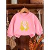 Kids  Crewneck Hoodie, Cute Cartoon & Geometric Print,Spring Autumn Winter Holiday Tops